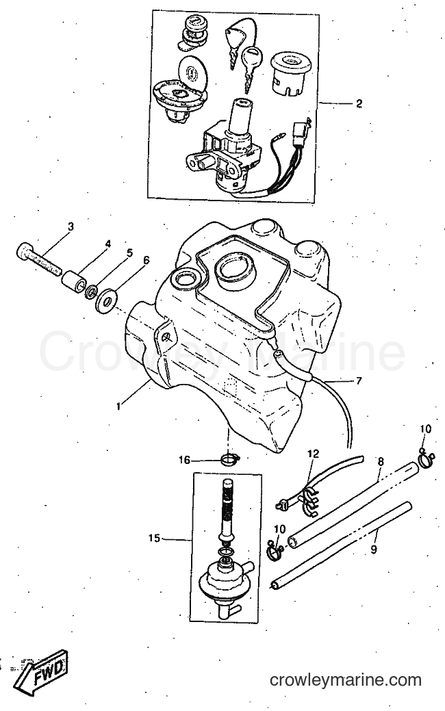 1997 Scooter YQ50 - YQ50 (5CN1) [999] - FUEL TANK