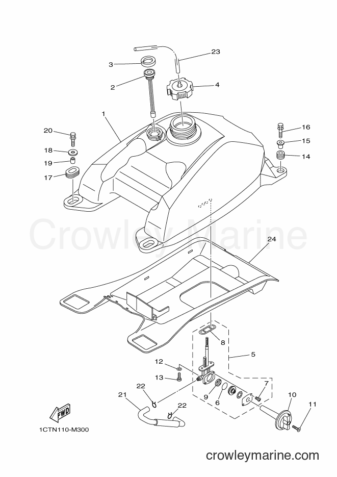 2013 ATV YFM450FWAD - YFM450FWAD (1CTY) [010] - FUEL TANK