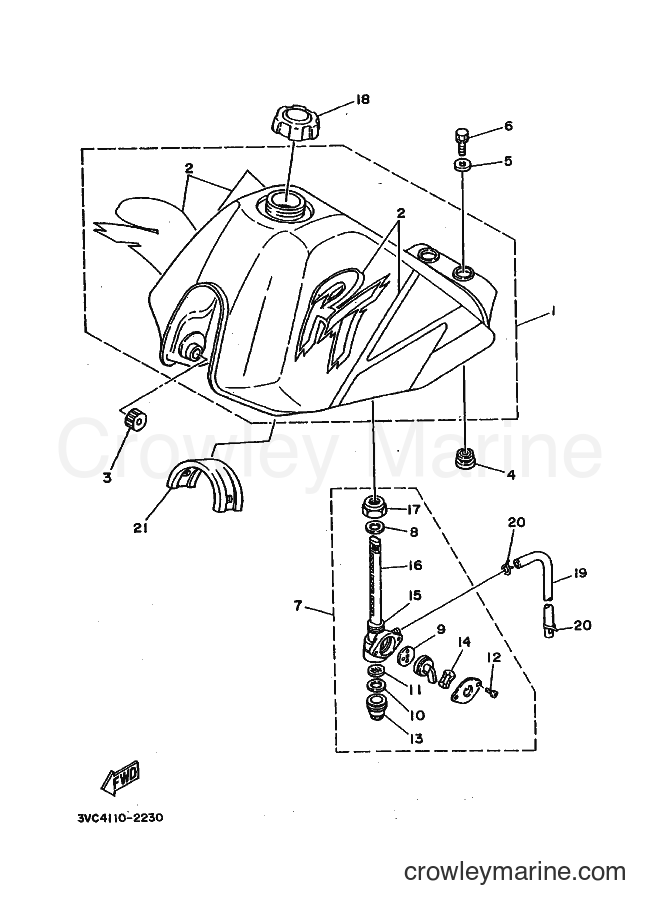 1992 Dirt Bike RT180 - RT180 (4BN2) [010] - FUEL TANK