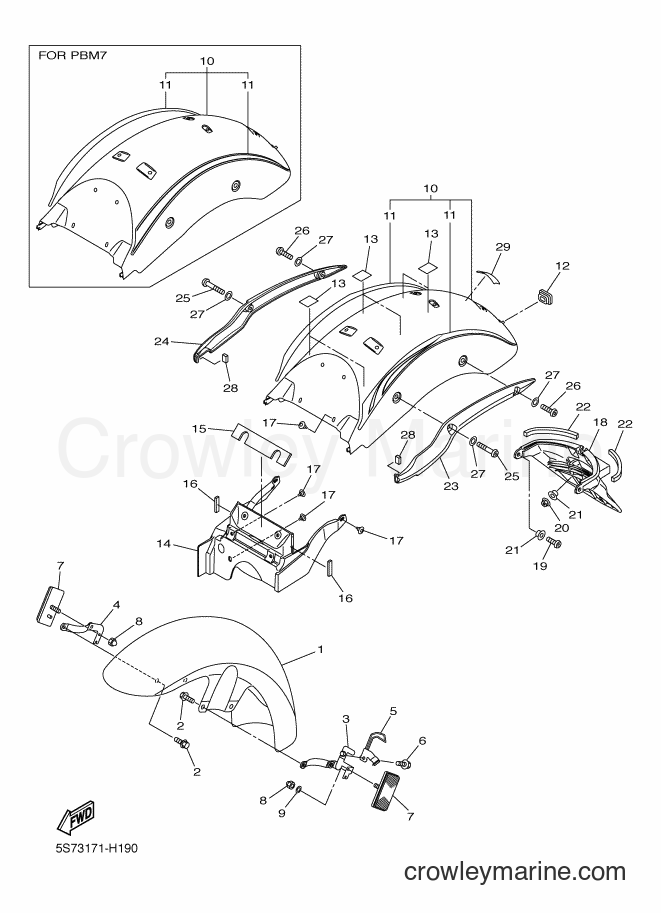 Yamaha Motors XVS950A (5S73) [010] - FENDER
