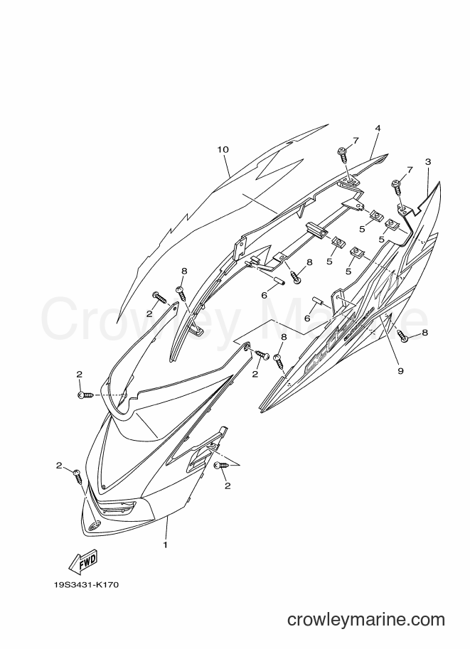 2011 Scooter AL115S - AL115S (19S3) [010] - SIDE COVER