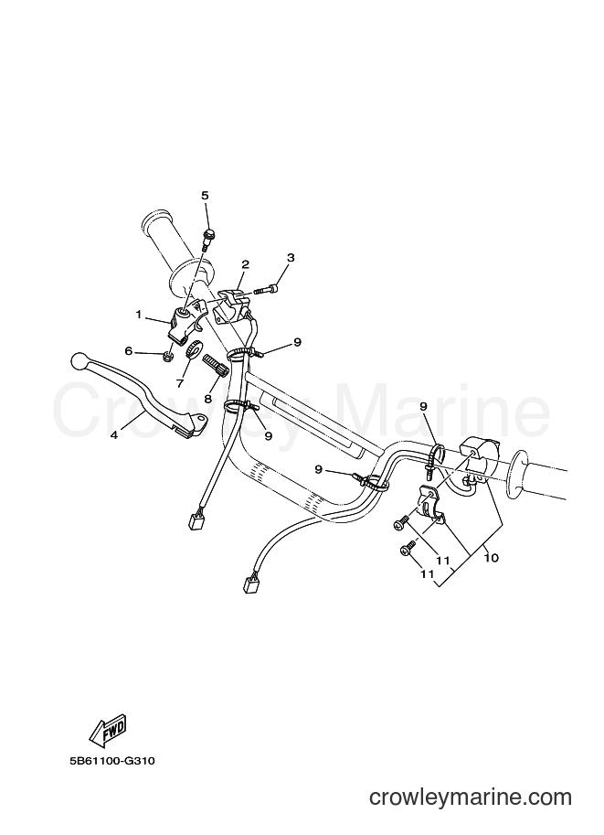 2008 Dirt Bike TT-R110E - TT-R110E (5B62) [010] - HANDLE SWITCH & LEVER