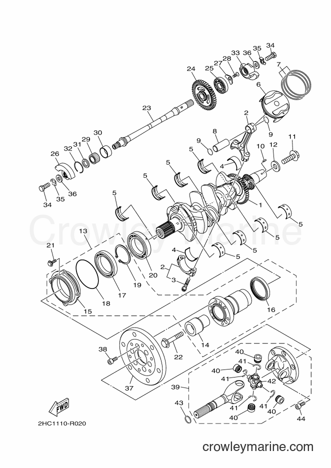 Yamaha Motors YXZ1000E (2HCB) [010] - CRANKSHAFT & PISTON