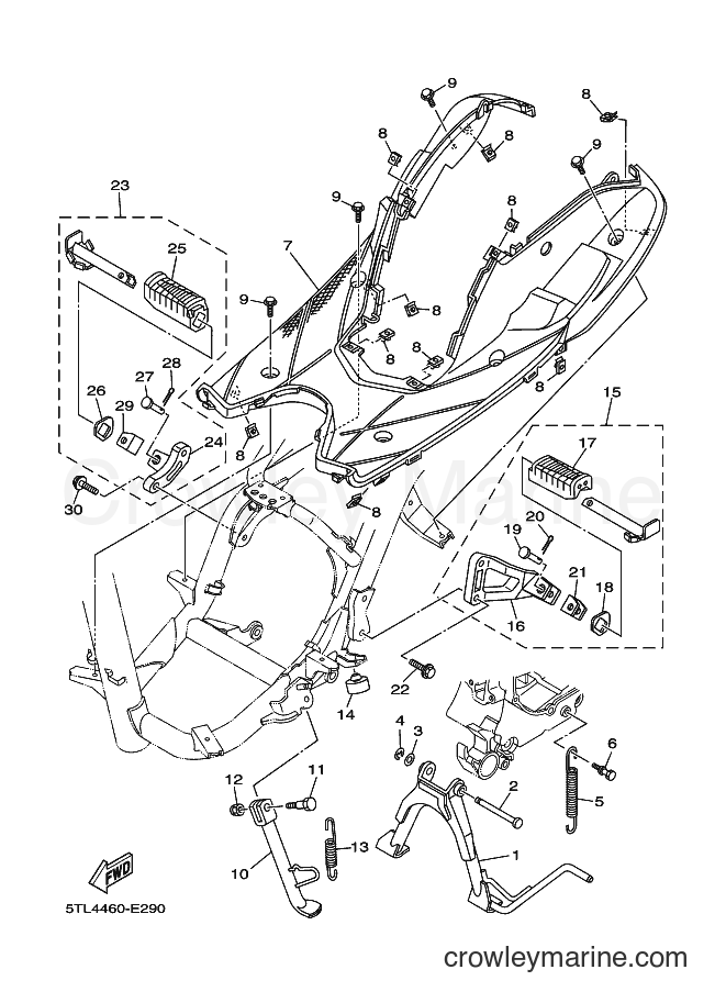 2006 Scooter AL115C - AL115C (5TL4) [010] - STAND & FOOTREST