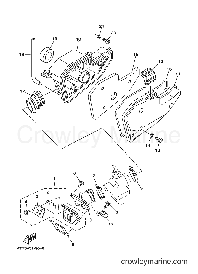 1999 Scooter JZ120F - JZ120F (4TT4) [010] - INTAKE