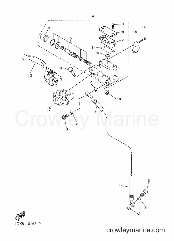 2016 Dirt Bike WR250F - WR250F (2GB8) [010] - FRONT MASTER CYLINDER