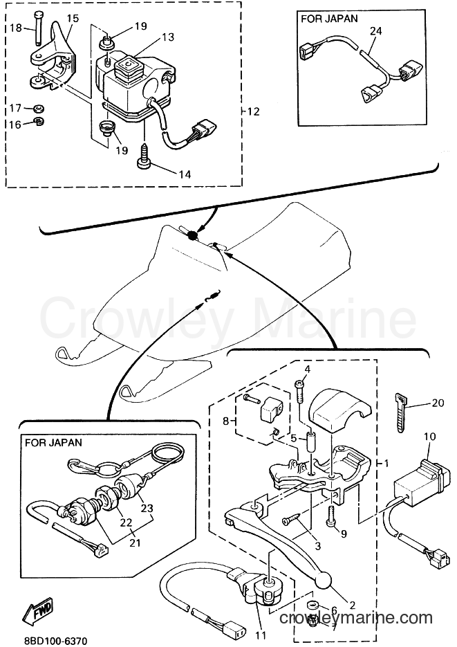 Yamaha Motors BR250T (8BDA) [010] - HANDLE SWITCH & LEVER