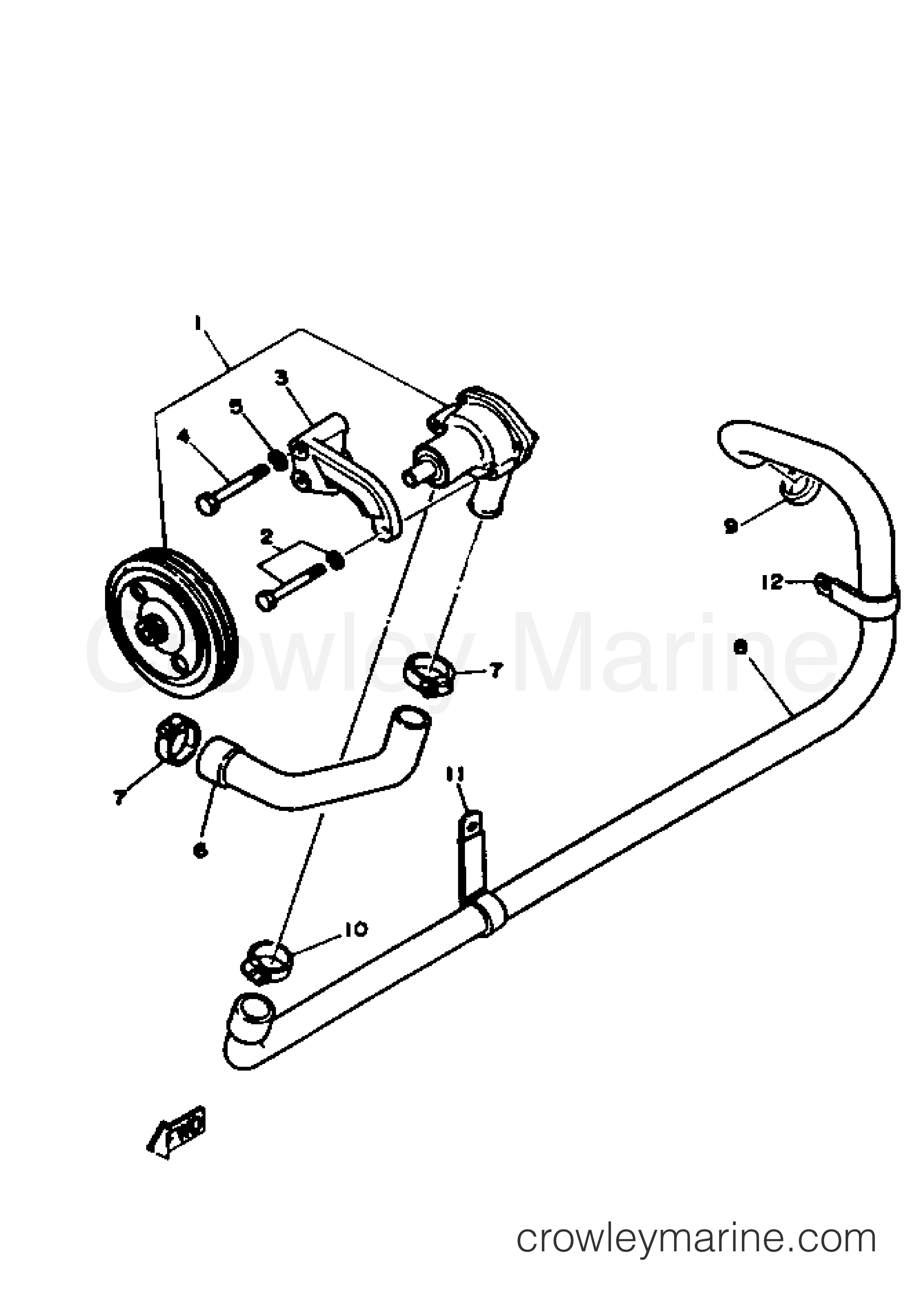 Yamaha Motors V8_5.7_ENGINE_EST - WATER PUMP