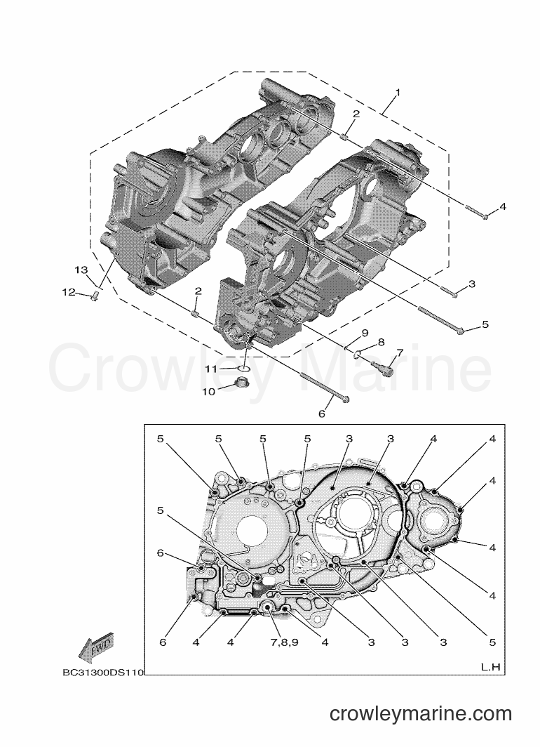 Yamaha Motors XP530D-A (BC3B) [010] - CRANKCASE
