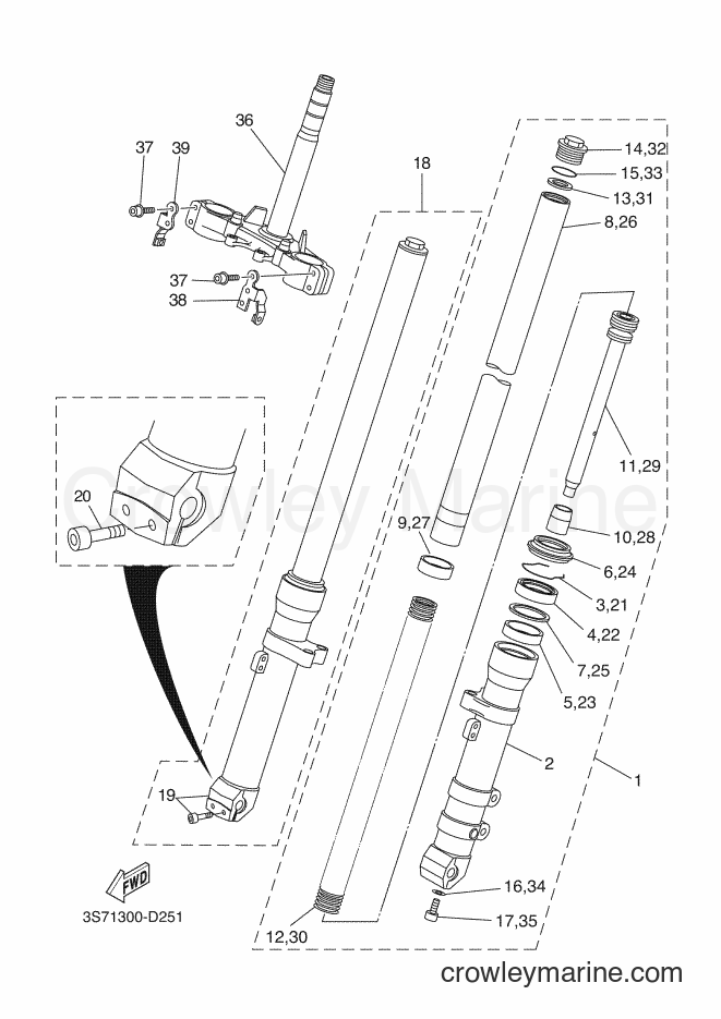 2005 Dirt Bike XT660X - XT660X (3S71) [050] - FRONT FORK