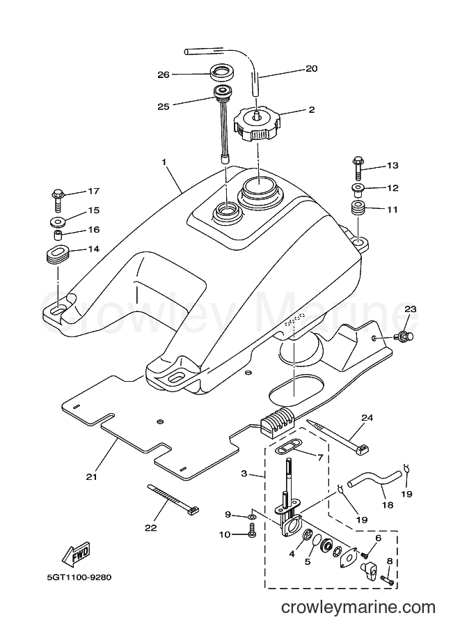 2000 ATV YFM600FWA - YFM600FWA (5GTB) [020] - FUEL TANK