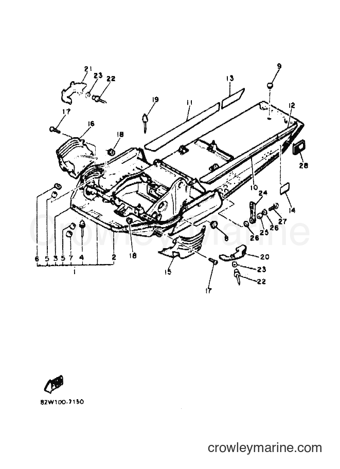 1988 Snowmobile SR540 - SR540 (84L0) [020] - FRAME
