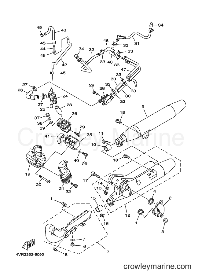 Yamaha Motors XVS650 (4VR6) [010] - EXHAUST