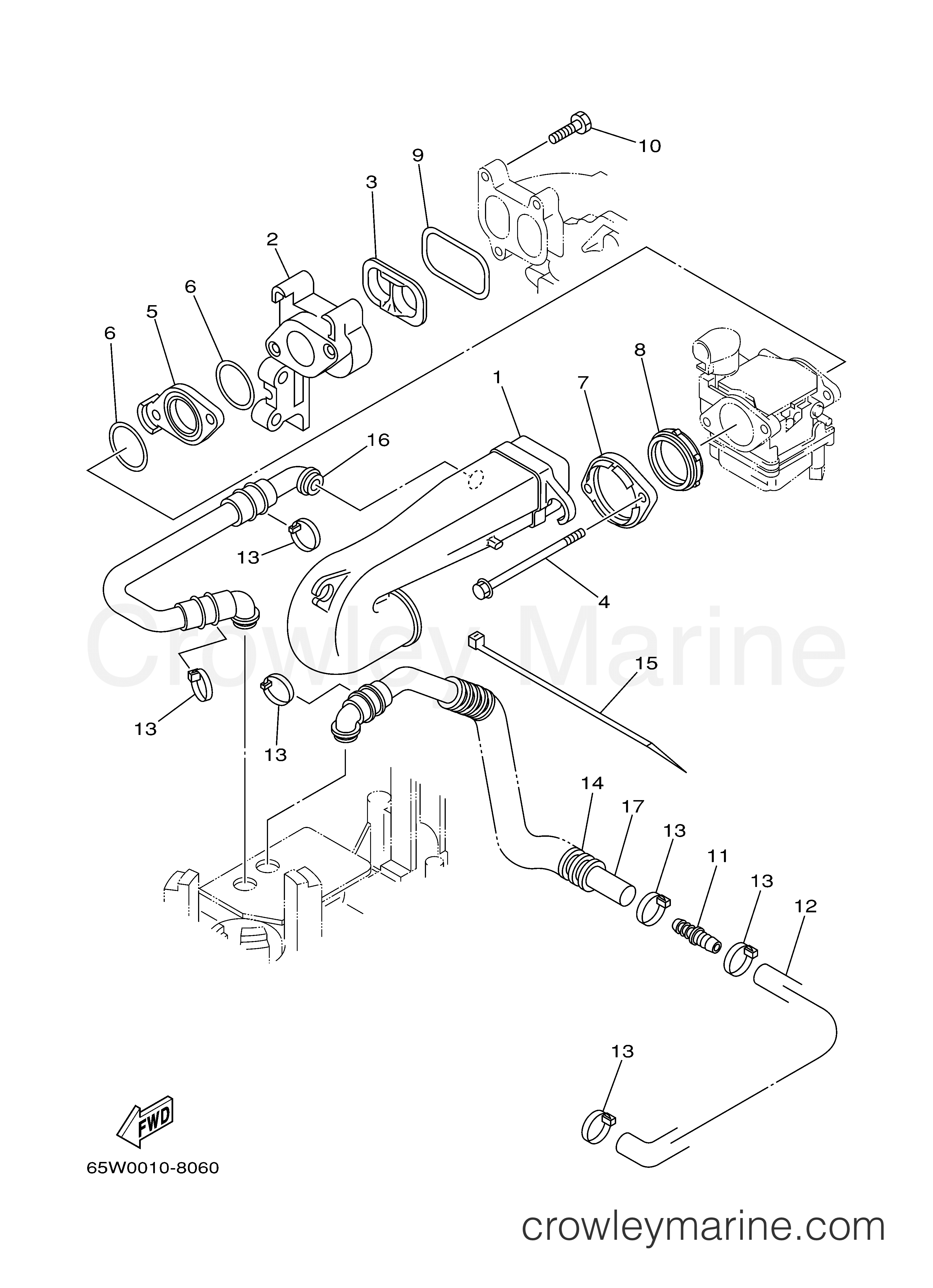 Yamaha Motors F25MLHY - INTAKE