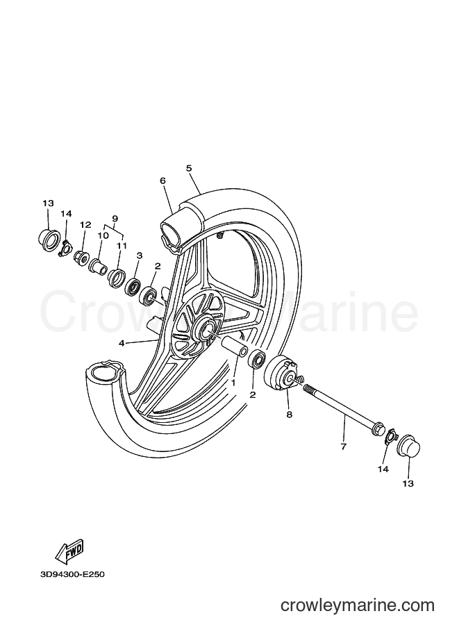 2007 Street Bike YBR125ED - YBR125ED (3D96) [010] - FRONT WHEEL