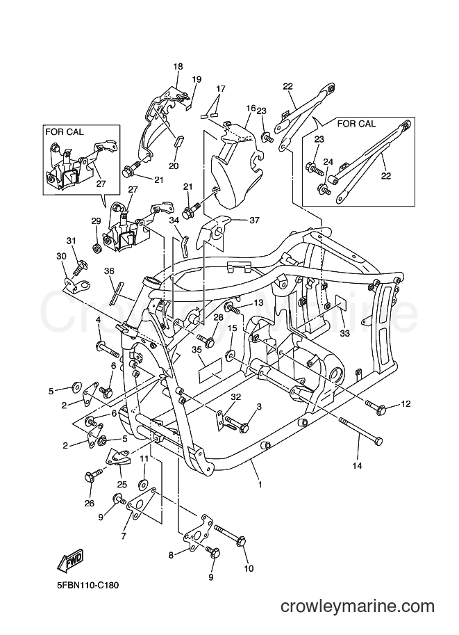 Yamaha Motors XVS650 (3B63) [010] - FRAME