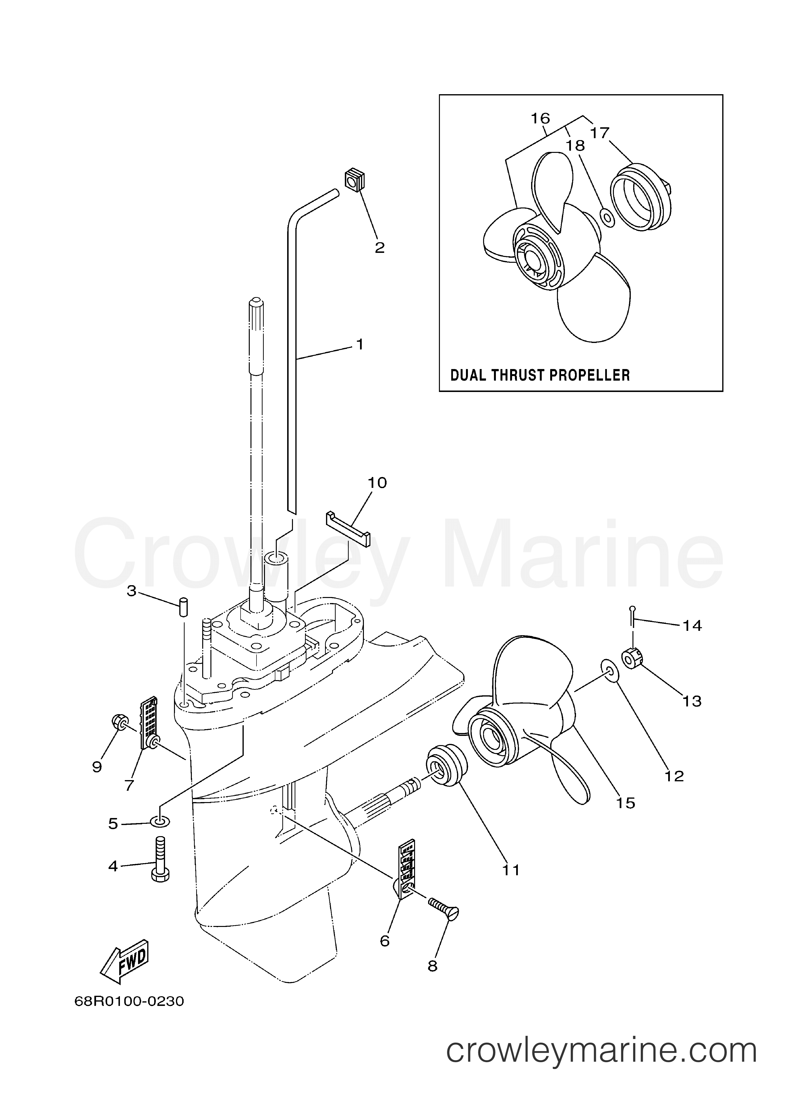 Yamaha Motors F9.9FMLH - LOWER CASING DRIVE 2