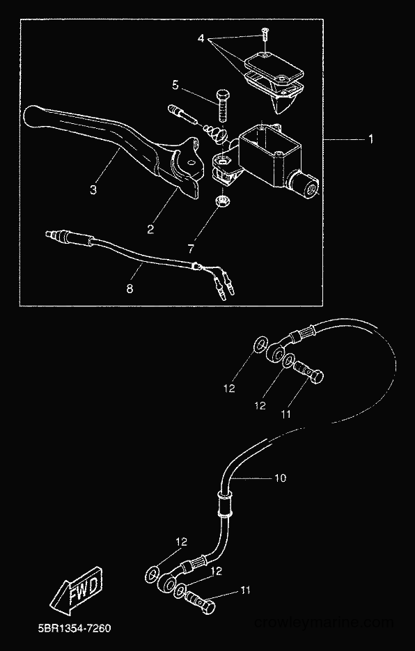 2000 Scooter YQ50 - YQ50 (5HEN) [010] - FRONT MASTER CYLINDER