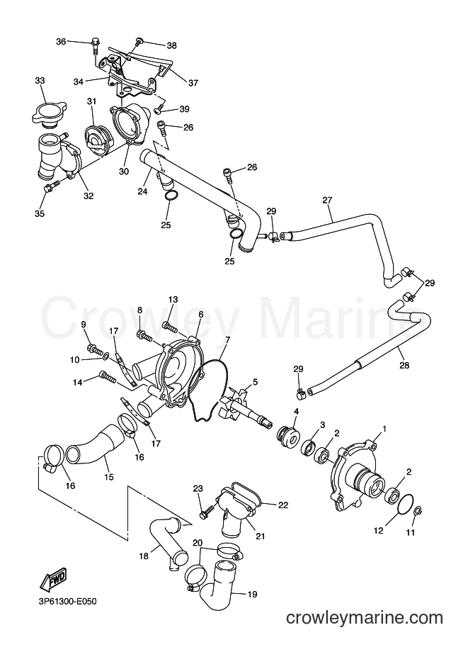 2008 Sport Bike FJR1300A - FJR1300A (3P6J) [010] - WATER PUMP