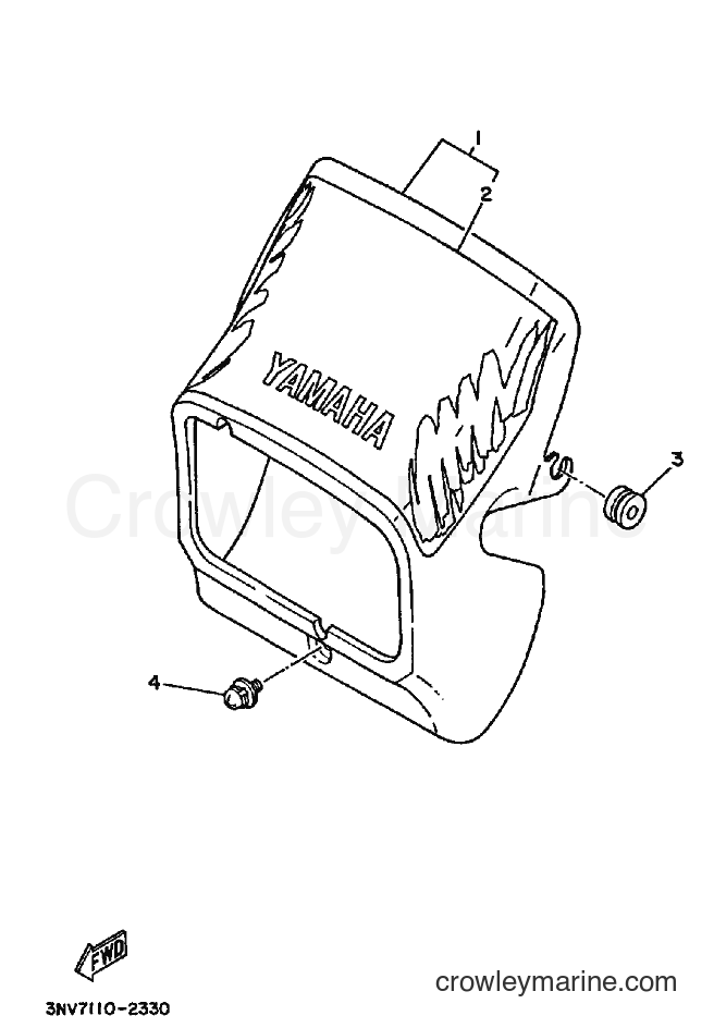 1993 Dirt Bike XT350D - XT350D (3NV9) [010] - COWLING 1