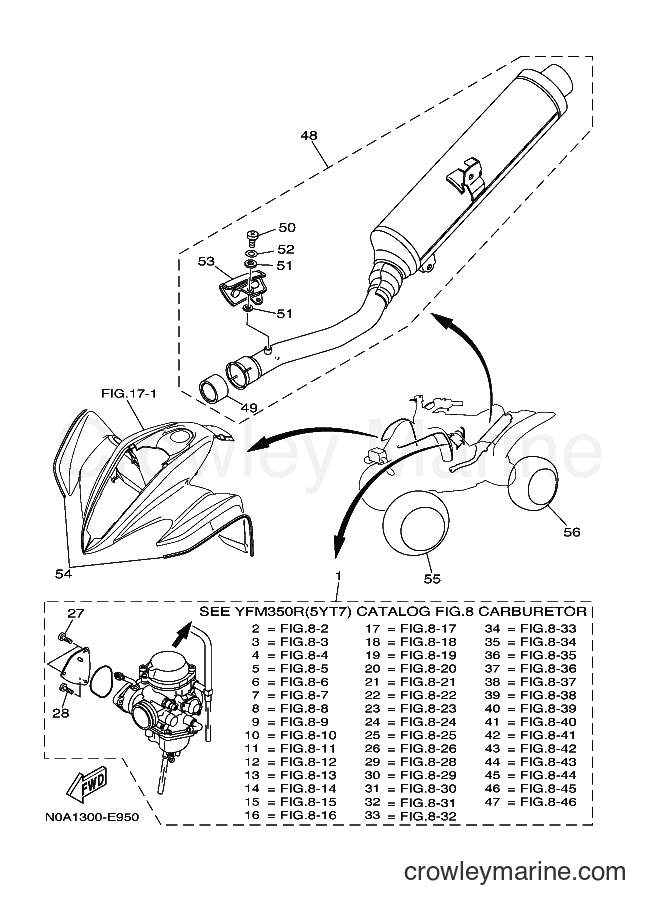2005 ATV YFM350 - YFM350 (5YT7) [010] - CARBURETOR&EXHAUST(N0A1)