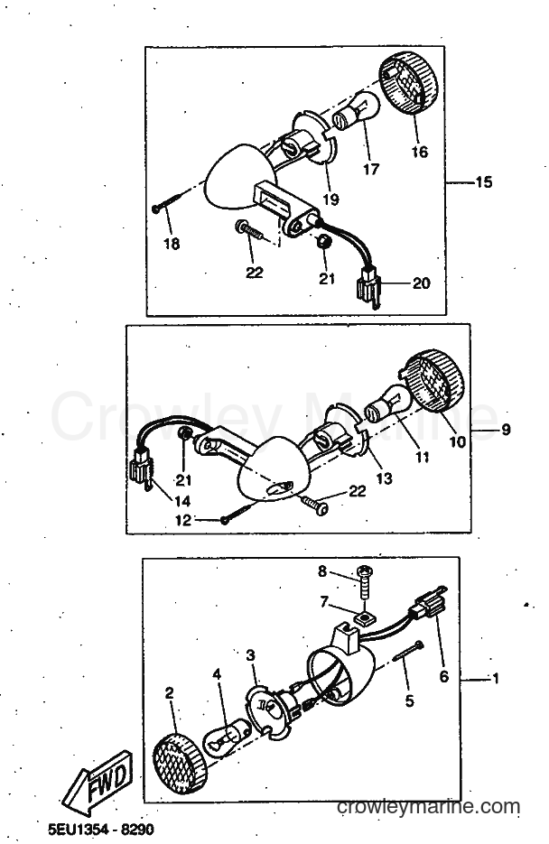 Yamaha Motors YH50 (5JB1) [010] - LUZ DE DESTELLADOR