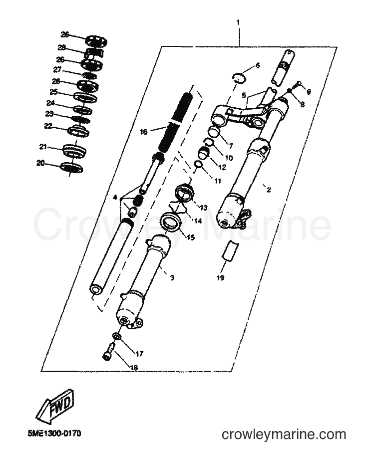 Yamaha Motors YQ100 (5ME4) [060] - FRONT FORK