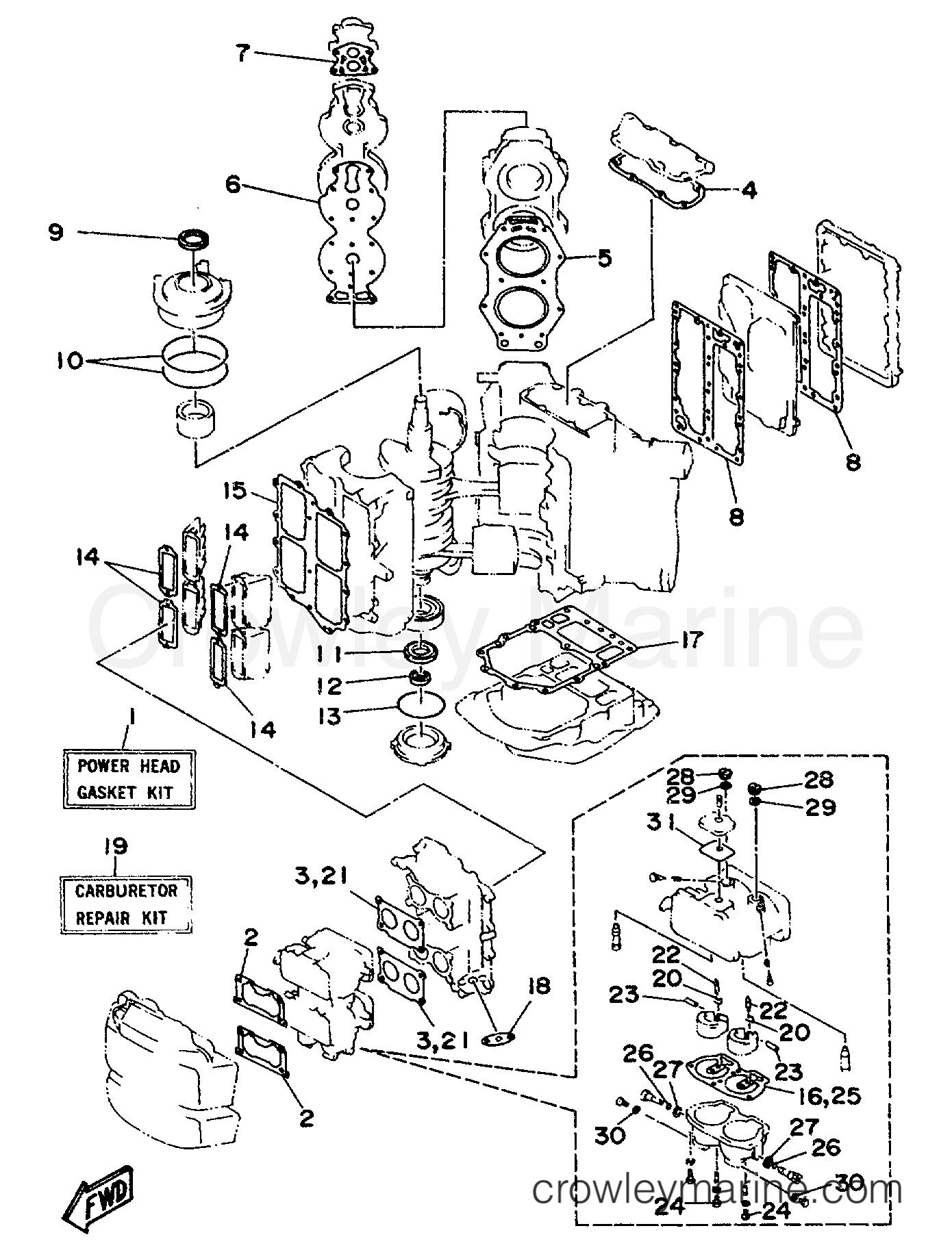 Yamaha Motors L130TXRS - REPAIR KIT 1