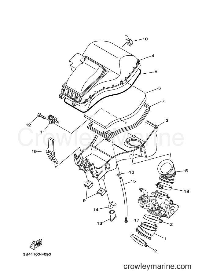 Yamaha Motors YFM700FWAD (3B4F) [010] - INTAKE