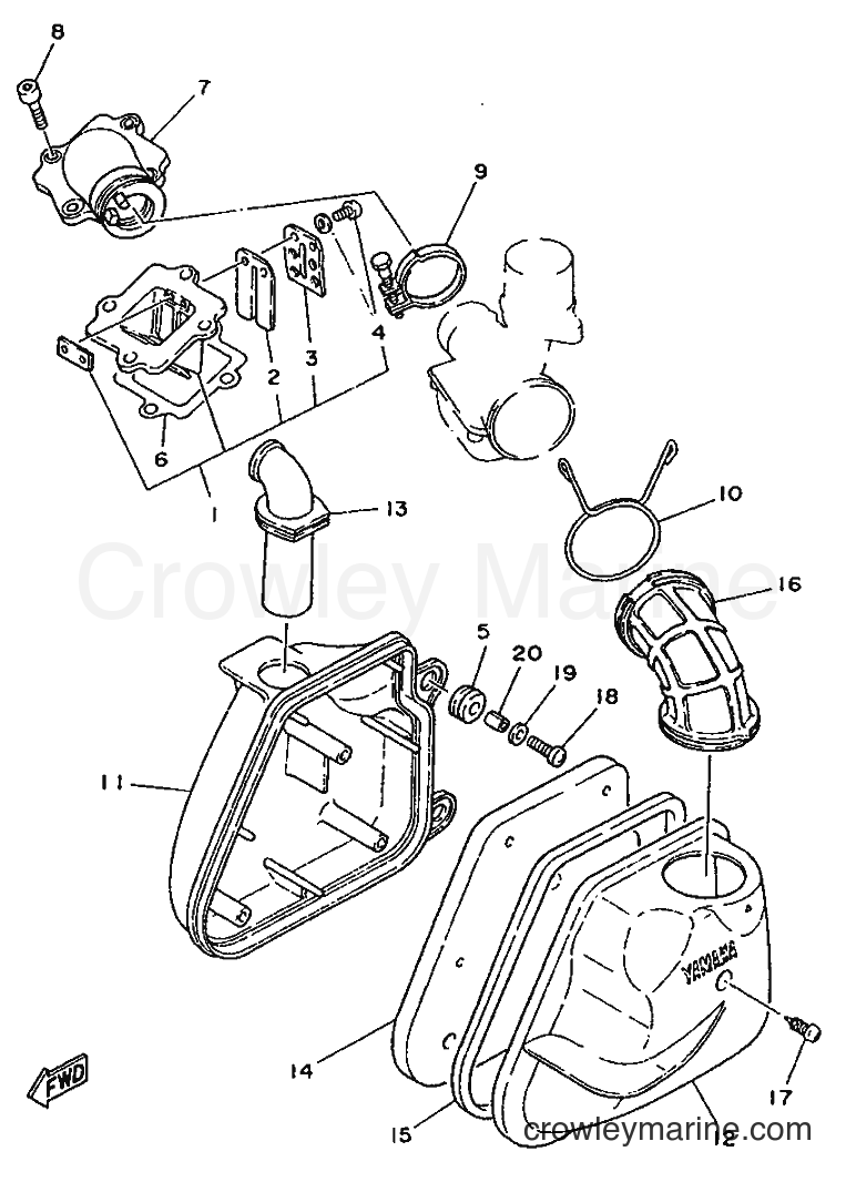 1995 Scooter YA50F - YA50F (4SN1) [999] - INTAKE