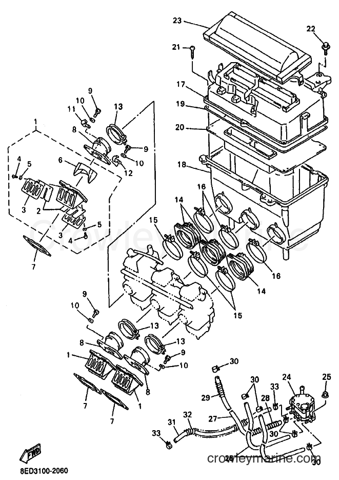 Yamaha Motors VX700LT (8ED3) [040] - INTAKE