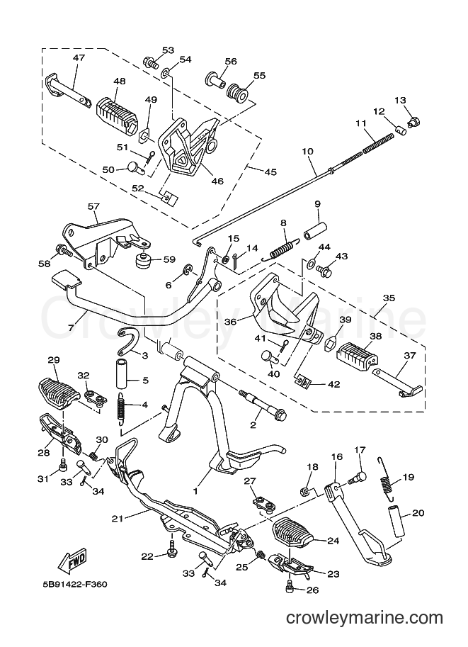 2007 Scooter T110SEC - T110SEC (5B93) [010] - STAND & FOOTREST 2