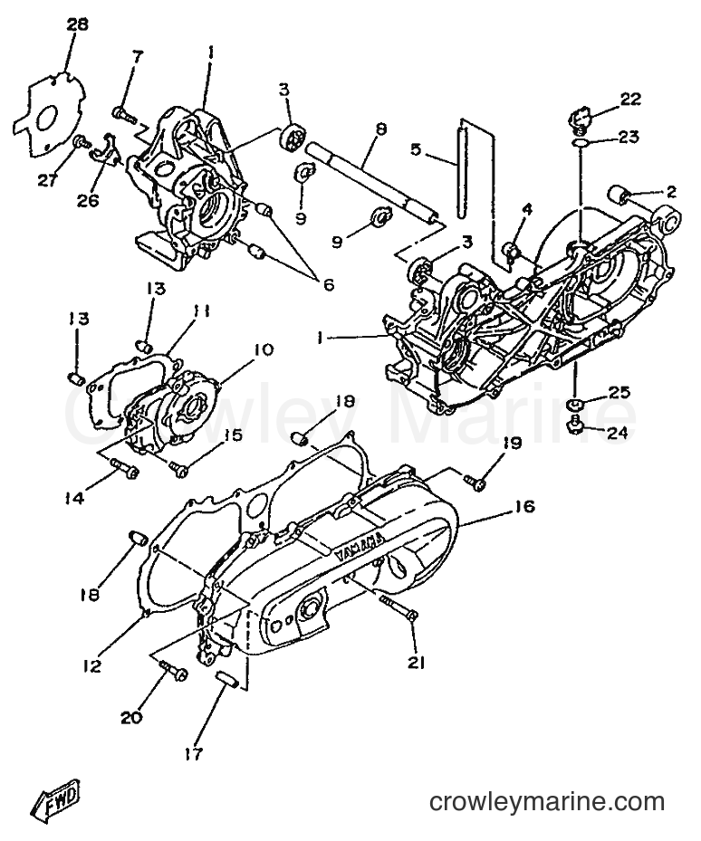 1996 Scooter YA50F - YA50F (4SN2) [999] - CRANKCASE