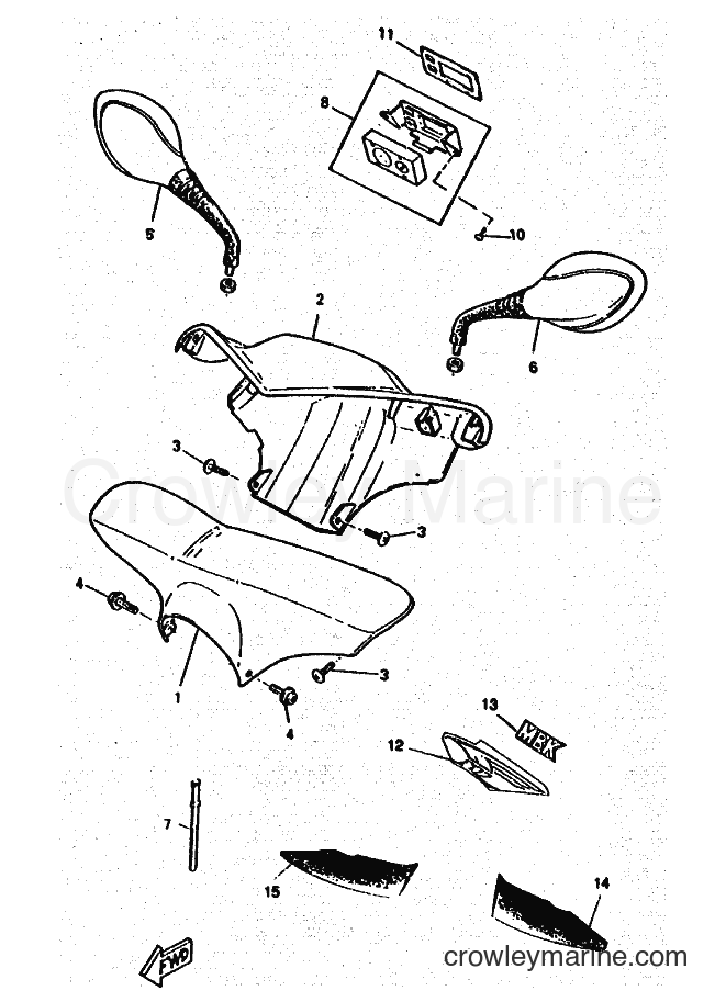 1995 Scooter YM50 - YM50 (4SY1) [010] - COWLING 1