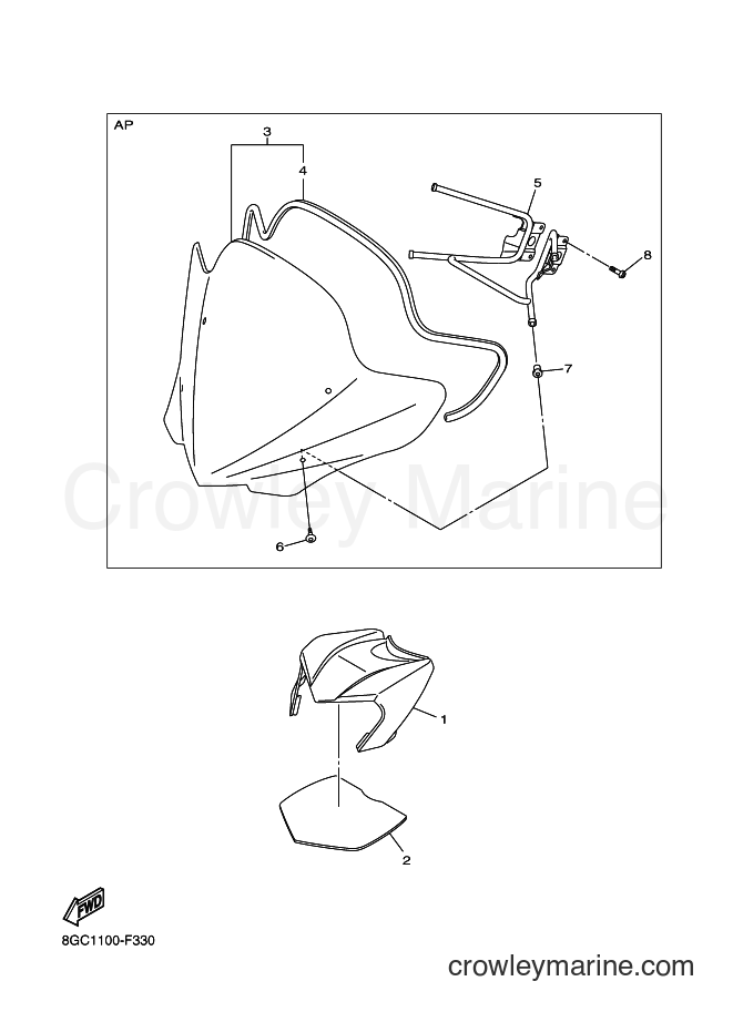 Yamaha Motors RT50 (8GC1) [020] - WINDSHIELD