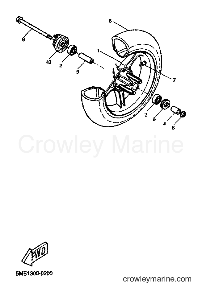 2001 Scooter YQ100 - YQ100 (5ME4) [060] - FRONT WHEEL