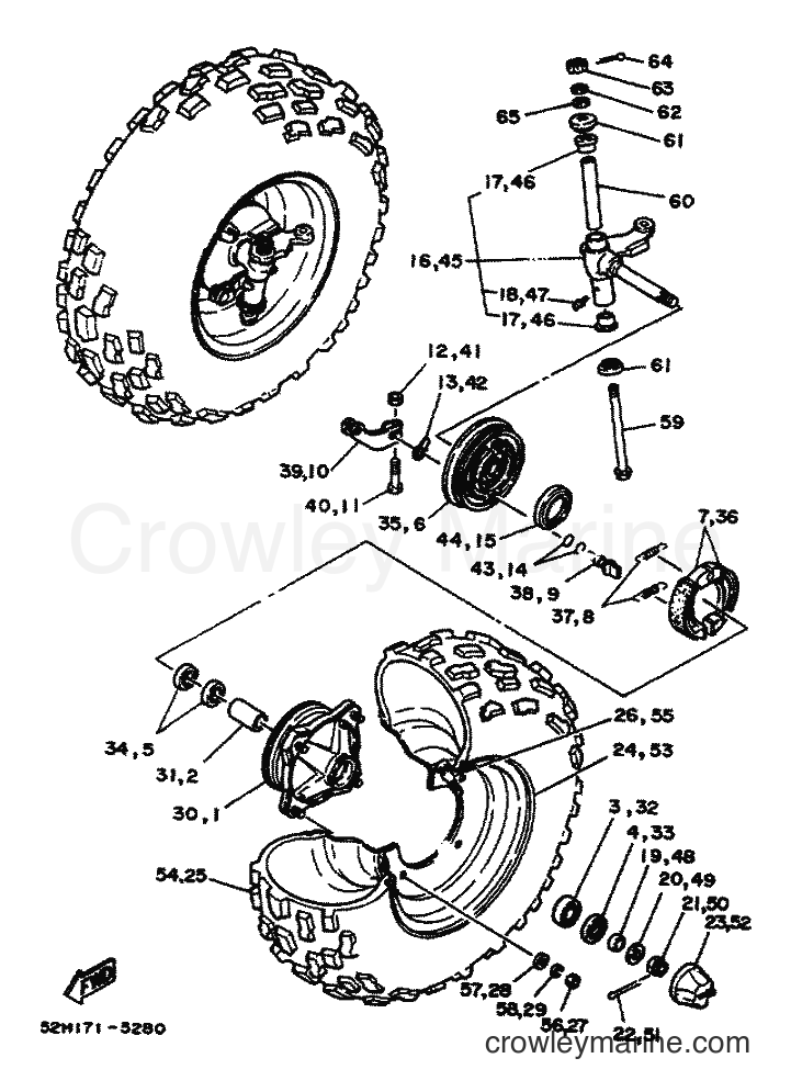 1984 ATV YFM200 - YFM200 (52H) [999] - FRONT WHEEL