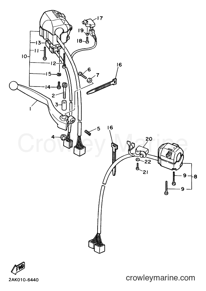 Yamaha Motors FZX750 (2JE) [999] - HANDLE SWITCH & LEVER