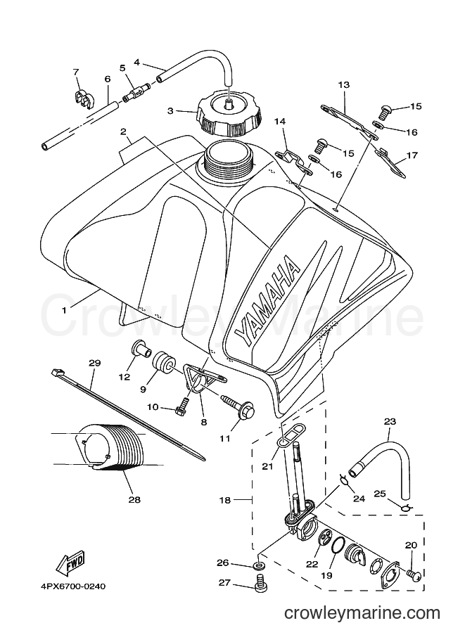 2000 Dirt Bike TT-R250 - TT-R250 (5GF6) [010] - FUEL TANK