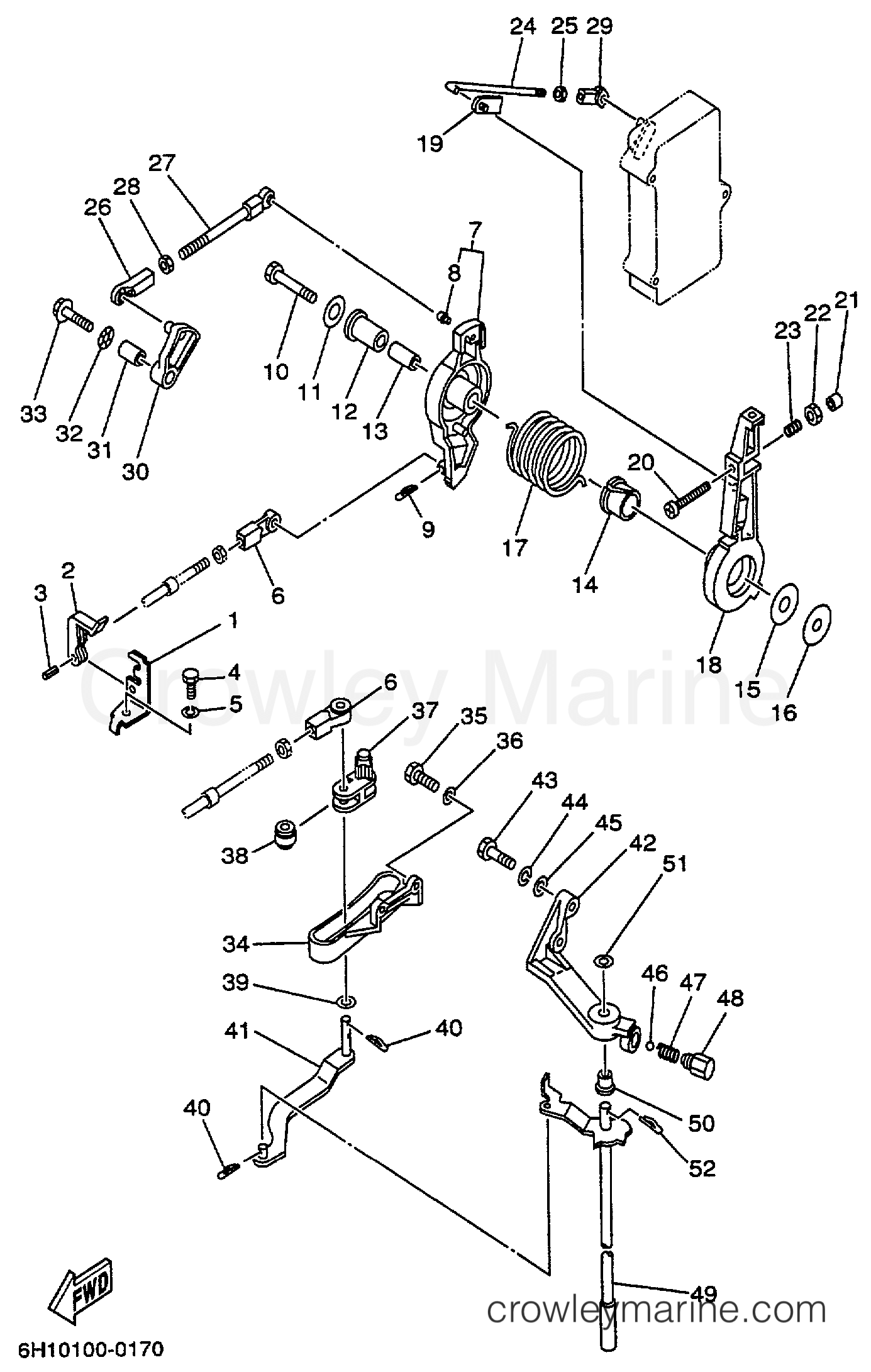 Yamaha Motors 90TLRY - CONTROL 2 FOR 90 90JET
