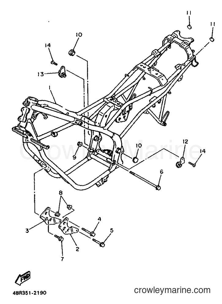 1992 Street Bike XJ600S - XJ600S (4DU3) [010] - FRAME