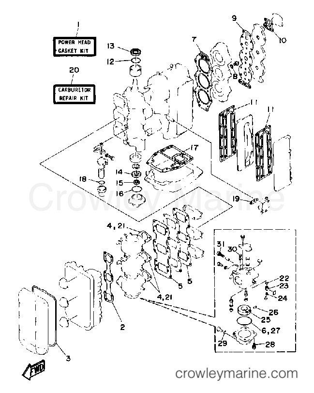 Yamaha Motors CV85ELD - REPAIR KIT 1