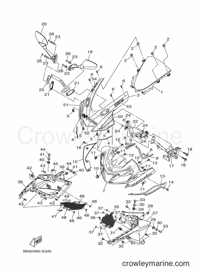 2017 Street Bike YZF155 - YZF155 (BK62) [010] - WINDSHIELD