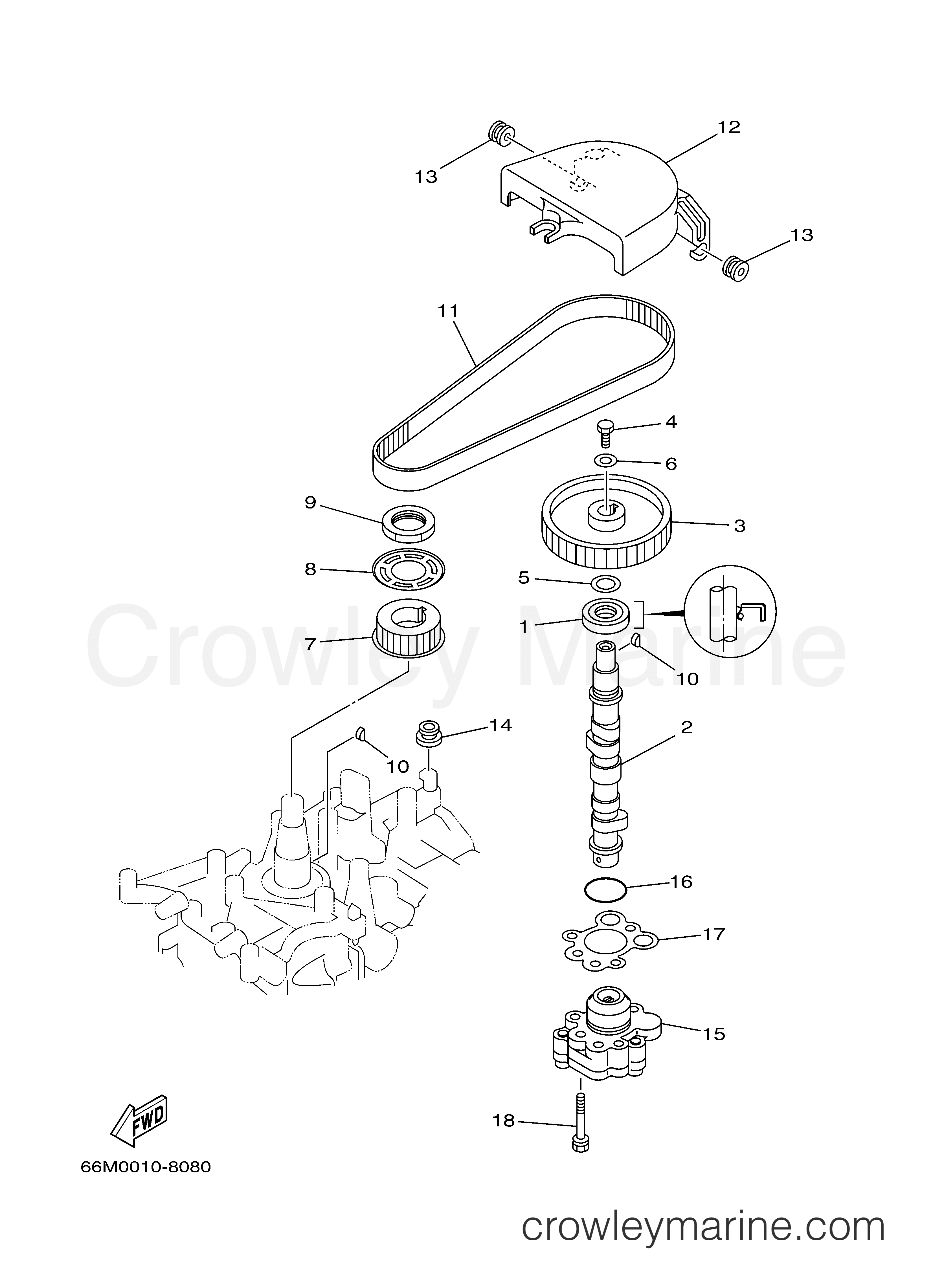 Yamaha Motors F15ESHY - OIL PUMP