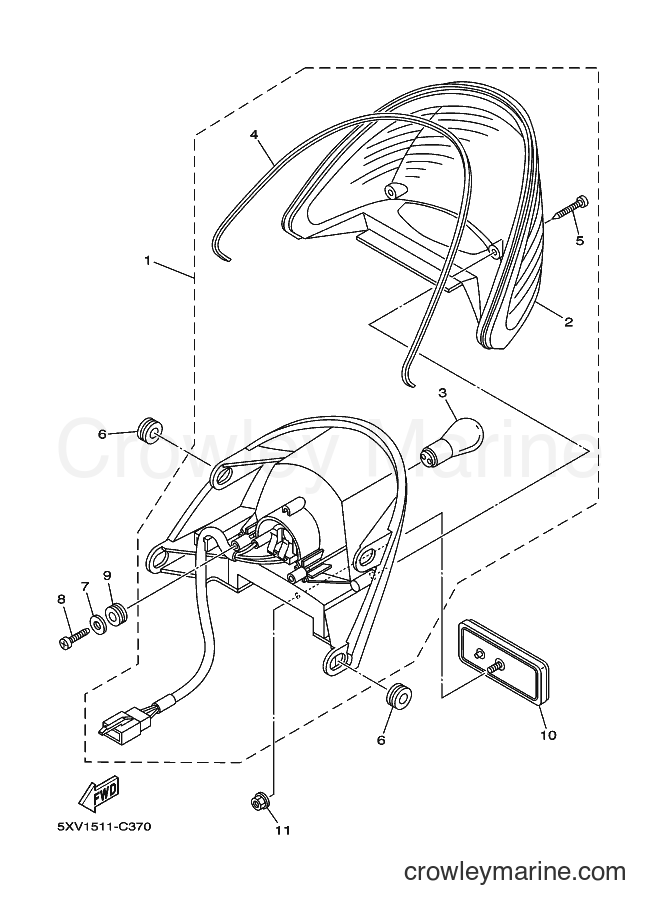 2004 Scooter T110 - T110 (5XV1) [010] - TAILLIGHT