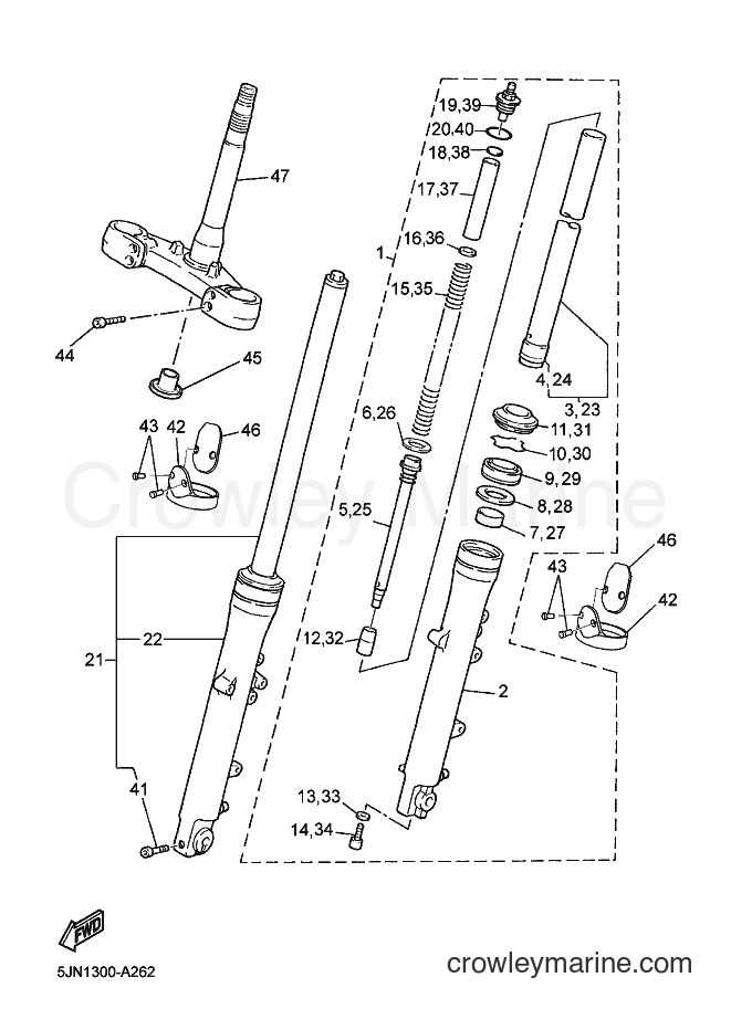 2004 Street Bike BT1100 - BT1100 (5JN3) [010] - FRONT FORK