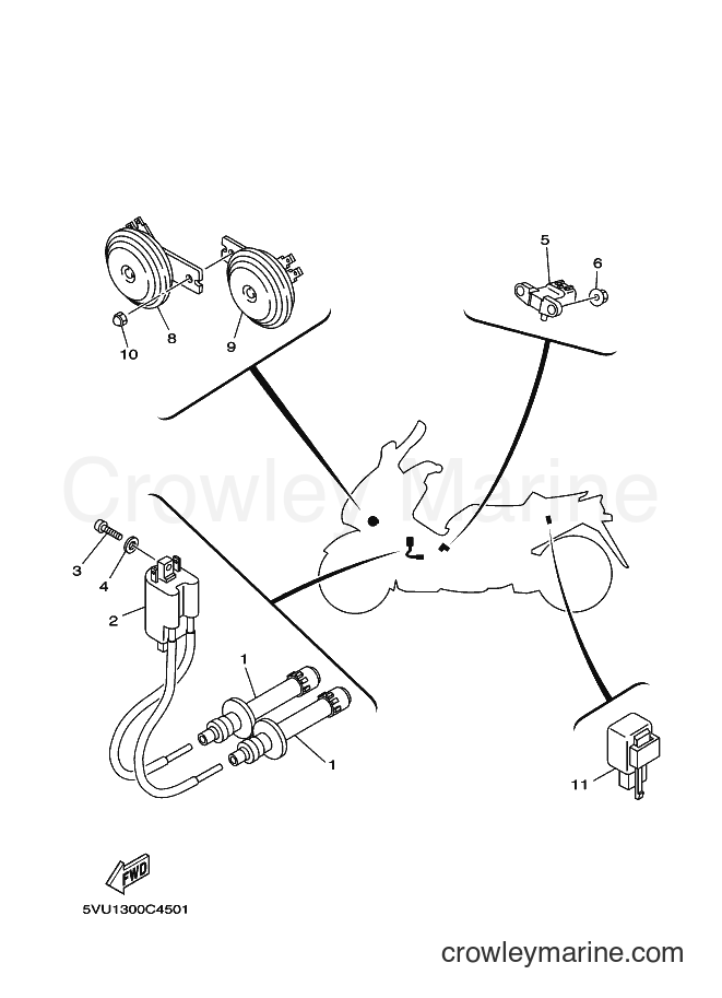 Yamaha Motors XP500 (15B1) [010] - ELECTRICAL 2