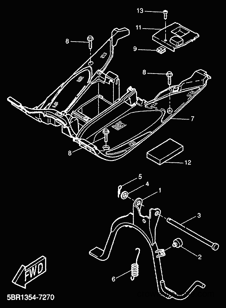 1999 Scooter YQ50L - YQ50L (5HER) [010] - STAND & FOOTREST