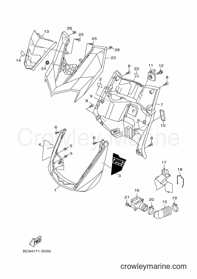 Yamaha Motors YW125 (BC94) [010] - LEG SHIELD