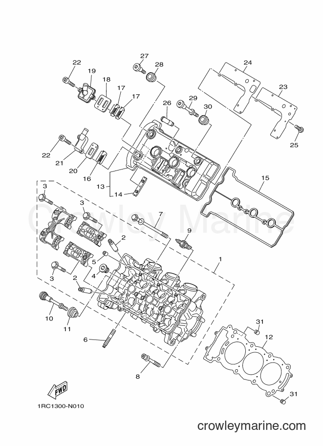 2016 Street Bike MT09A - MT09A (2DRN) [010] - CYLINDER HEAD